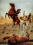Charles Schreyvogel Fight for water USA oil painting reproduction